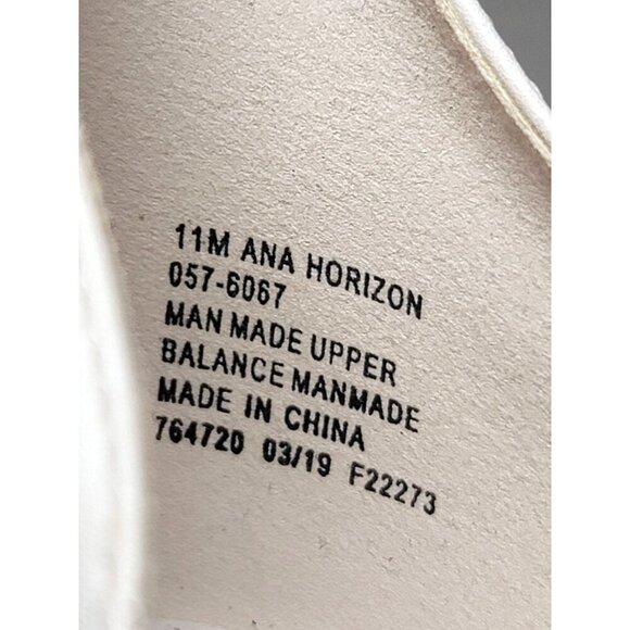 Ana Horizon Espadrille White Woven Wedge Sandals Size 11 Ankle Strap Open Toe - Picture 11 of 11